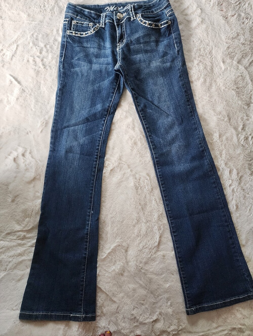 Miss Chic Women’s Dark Blue Bootcut Jeans